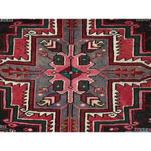 Load image into Gallery viewer, 7&#39;10&quot;x11&#39;5&quot; Imperial Red, Pure Wool, Hand Knotted, Semi Antique Bohemian Persian Heriz, Good Condition, Rustic Feel, Sides and Ends Professionally Secured, Cleaned, Oriental Rug FWR511902