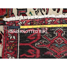 Load image into Gallery viewer, 7&#39;10&quot;x11&#39;5&quot; Imperial Red, Pure Wool, Hand Knotted, Semi Antique Bohemian Persian Heriz, Good Condition, Rustic Feel, Sides and Ends Professionally Secured, Cleaned, Oriental Rug FWR511902