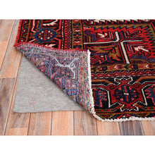 Load image into Gallery viewer, 7&#39;8&quot;x11&#39; Carmine Red, Semi Antique Bohemian Persian Heriz, Good Condition, Distressed Feel, Evenly Worn, Pure Wool, Hand Knotted, Sides and Ends Professionally Secured, Cleaned, Oriental Rug FWR512136