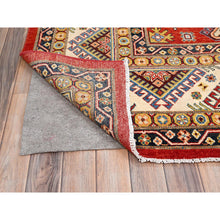 Load image into Gallery viewer, 10&#39;x14&#39; Desire Red, Special Kazak with Large Elements, Natural Dyes, Pure Wool, Hand Knotted, Oriental Rug FWR512460