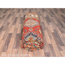 Load image into Gallery viewer, 9&#39;2&quot;x11&#39;10&quot; Rose Red, Hand Knotted, Natural Dyes, Extra Soft Wool, Special Kazak with Geometric Medallions, Oriental Rug FWR512472