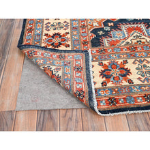 Load image into Gallery viewer, 8&#39;4&quot;x10&#39; Indigo Blue, Special Kazak with All Over Medallions, Natural Dyes, Hand Knotted, Natural Wool, Oriental Rug FWR512484