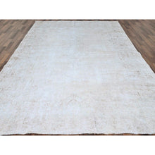 Load image into Gallery viewer, 8&#39;2&quot;x11&#39;8&quot; Alice Blue, Vintage Persian Kerman, Evenly Worn, 100% Wool, Hand Knotted, Cleaned with Sides and Edges Professionally Secured, Oriental Rug FWR513138
