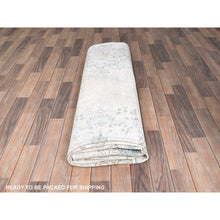 Load image into Gallery viewer, 8&#39;2&quot;x11&#39;8&quot; Alice Blue, Vintage Persian Kerman, Evenly Worn, 100% Wool, Hand Knotted, Cleaned with Sides and Edges Professionally Secured, Oriental Rug FWR513138