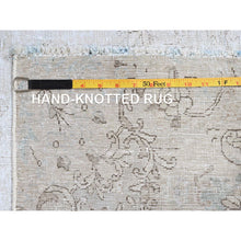 Load image into Gallery viewer, 8&#39;2&quot;x11&#39;8&quot; Alice Blue, Vintage Persian Kerman, Evenly Worn, 100% Wool, Hand Knotted, Cleaned with Sides and Edges Professionally Secured, Oriental Rug FWR513138