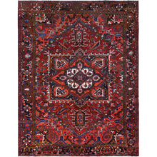 Load image into Gallery viewer, 7&#39;5&quot;x9&#39;7&quot; Chili Red, Vintage, Good Condition, Rustic Look, Worn Wool, Hand Knotted, Oriental Rug FWR513330