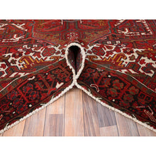 Load image into Gallery viewer, 8&#39;2&quot;x11&#39;3&quot; Imperial Red, Semi Antique Persian Heriz, Good Condition, Rustic Feel, Worn Wool, Hand Knotted, Oriental Rug FWR513342