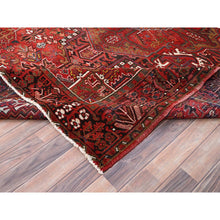 Load image into Gallery viewer, 8&#39;2&quot;x11&#39;3&quot; Imperial Red, Semi Antique Persian Heriz, Good Condition, Rustic Feel, Worn Wool, Hand Knotted, Oriental Rug FWR513342