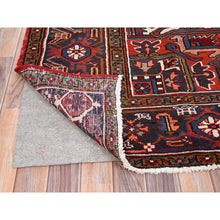 Load image into Gallery viewer, 8&#39;1&quot;x11&#39;1&quot; Imperial Red, Semi Antique Persian Heriz with Village Motif, Good Condition, Rustic Feel, Worn Wool, Hand Knotted, Oriental Rug FWR513486