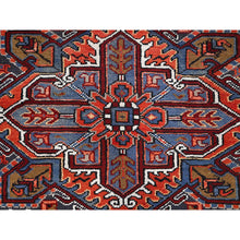 Load image into Gallery viewer, 8&#39;1&quot;x11&#39;1&quot; Imperial Red, Semi Antique Persian Heriz with Village Motif, Good Condition, Rustic Feel, Worn Wool, Hand Knotted, Oriental Rug FWR513486