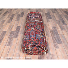 Load image into Gallery viewer, 8&#39;1&quot;x11&#39;1&quot; Imperial Red, Semi Antique Persian Heriz with Village Motif, Good Condition, Rustic Feel, Worn Wool, Hand Knotted, Oriental Rug FWR513486