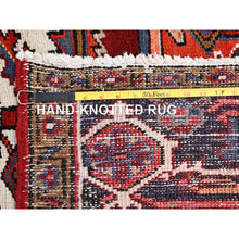 Load image into Gallery viewer, 8&#39;1&quot;x11&#39;1&quot; Imperial Red, Semi Antique Persian Heriz with Village Motif, Good Condition, Rustic Feel, Worn Wool, Hand Knotted, Oriental Rug FWR513486