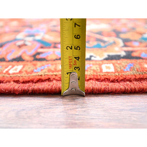 10'1"x13'2" Chili Red, Semi Antique Persian Heriz, Good Condition, Rustic Feel, Worn Wool, Hand Knotted, Oriental Rug FWR513534