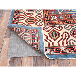 9'1"x11'9" Baby Blue, Khotan Design with Large Elements, Hand Knotted, Natural Dyes, Soft Wool, Oriental Rug FWR513576