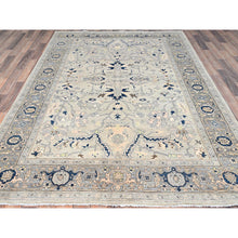 Load image into Gallery viewer, 6&#39;2&quot;x8&#39;10&quot; Gainsboro Grey, Afghan Peshawar with Serapi Heriz Design, Extra Soft Wool, Hand Knotted, Natural Dyes, Dense Weave, Oriental Rug FWR513672