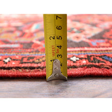 Load image into Gallery viewer, 7&#39;7&quot;x11&#39; Chili Red, Rustic Look, Worn Wool, Hand Knotted, Semi Antique Persian Heriz with Tribal Ambience, Good Condition, Oriental Rug FWR513954