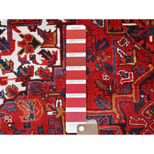 Load image into Gallery viewer, 8&#39;2&quot;x11&#39;10&quot; Barn Red, Vintage Persian Heriz, Good Condition, Rustic Look, Worn Wool, Hand Knotted, Oriental Rug FWR513978