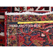 Load image into Gallery viewer, 8&#39;2&quot;x11&#39;10&quot; Barn Red, Vintage Persian Heriz, Good Condition, Rustic Look, Worn Wool, Hand Knotted, Oriental Rug FWR513978