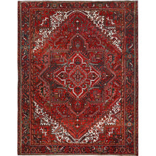 Load image into Gallery viewer, 9&#39;9&quot;x12&#39;5&quot; Barn Red, Vintage Persian Heriz, Good Condition, Rustic Feel, Worn Wool, Hand Knotted, Oriental Rug FWR514014