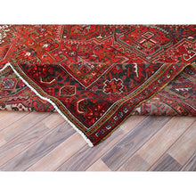 Load image into Gallery viewer, 9&#39;9&quot;x12&#39;5&quot; Barn Red, Vintage Persian Heriz, Good Condition, Rustic Feel, Worn Wool, Hand Knotted, Oriental Rug FWR514014
