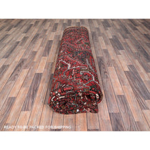 Load image into Gallery viewer, 9&#39;9&quot;x12&#39;5&quot; Barn Red, Vintage Persian Heriz, Good Condition, Rustic Feel, Worn Wool, Hand Knotted, Oriental Rug FWR514014
