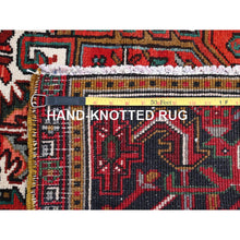 Load image into Gallery viewer, 9&#39;9&quot;x12&#39;5&quot; Barn Red, Vintage Persian Heriz, Good Condition, Rustic Feel, Worn Wool, Hand Knotted, Oriental Rug FWR514014
