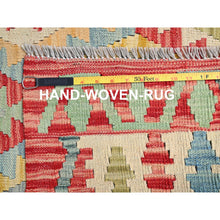 Load image into Gallery viewer, 6&#39;8&quot;x9&#39;10&quot; Colorful, Flat Weave Afghan Kilim with Geometric Pattern, Vegetable Dyes, Soft Wool, Hand Woven, Reversible, Oriental Rug FWR514224