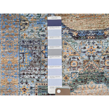 Load image into Gallery viewer, 2&#39;6&quot;x13&#39;9&quot; Arctic Blue, 14th Century Mamluk Dynasty Pattern, Extra Soft Wool, Hand Knotted, Vegetable Dyes, 200 KPSI, Runner Oriental Rug FWR515094