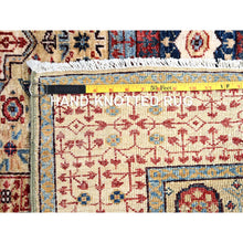 Load image into Gallery viewer, 4&#39;1&quot;x5&#39;10&quot; Porcelain White, Vegetable Dyes, Pure Wool, Hand Knotted, 14th Century Mamluk Dynasty Pattern, 200 KPSI, Oriental Rug FWR515142