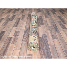 Load image into Gallery viewer, 4&#39;9&quot;x7&#39;1&quot; Porcelain White, 14th Century Mamluk Dynasty Pattern, 200 KPSI, Natural Dyes, 100% Wool, Hand Knotted, Oriental Rug FWR515160