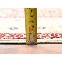 Load image into Gallery viewer, 4&#39;10&quot;x7&#39; Alabaster White, 200 KPSI, Hand Knotted, Vegetable Dyes, 100% Wool, 14th Century Mamluk Dynasty Pattern, Oriental Rug FWR515190