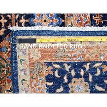 Load image into Gallery viewer, 8&#39;9&quot;x12&#39;10&quot; Lapis Blue, 14th Century Mamluk Dynasty Pattern, Vegetable Dyes, Extra Soft Wool, 200 KPSI, Hand Knotted, Oriental Rug FWR515214