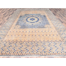 Load image into Gallery viewer, 9&#39;10&quot;x13&#39;10&quot; Almond Brown, 14th Century Mamluk Dynasty Pattern, 200 KPSI, Vegetable Dyes, Soft Wool, Hand Knotted, Oriental Rug FWR515238