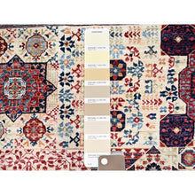 Load image into Gallery viewer, 7&#39;9&quot;x10&#39; Ivory, Pure Wool, Hand Knotted, 14th Century Mamluk Dynasty Pattern, 200 KPSI, Vegetable Dyes, Oriental Rug FWR515262