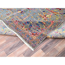 Load image into Gallery viewer, 8&#39;x10&#39; Cloud Gray, Ziegler Mahal All Over Colorful Design, 200 KPSI, Natural Dyes, Super Fine Wool and Weave, Hand Knotted, Oriental Rug FWR515268