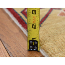 Load image into Gallery viewer, 6&#39;1&quot;x9&#39;1&quot; Mellow Yellow, Special Kazak with Southwestern Design, Hand Knotted, Soft Wool, Oriental Rug FWR522078