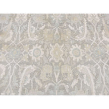 Load image into Gallery viewer, 9&#39;x12&#39; Metal Brown, Pure Silk, Oushak Design, Hand Knotted, Oriental Rug FWR522552