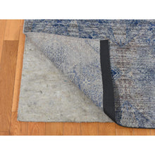 Load image into Gallery viewer, 8&#39;9&quot;x12&#39; Wolf Gray, Broken and Erased Geometric Rosette Design, Wool and Silk, Hand Knotted, Oriental Rug FWR522570