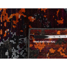 Load image into Gallery viewer, 8&#39;10&quot;x12&#39; Sapphire Blue, Hand Knotted, Galactical Modern Design, Sari Silk and Textured Pile, Oriental Rug FWR522588
