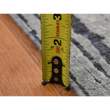 Load image into Gallery viewer, 8&#39;9&quot;x12&#39;2&quot; Goose Gray, THE CANE Design, Pure Silk with Textured Wool, Hand Knotted, Oriental Rug FWR522702