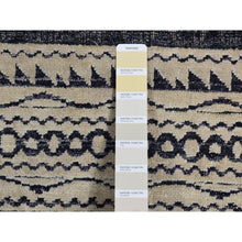 Load image into Gallery viewer, 9&#39;x12&#39; Owl Gray, Sheared Low, Distressed Silk, Repetitive Flower Design, Hand Knotted, Oriental Rug FWR522726