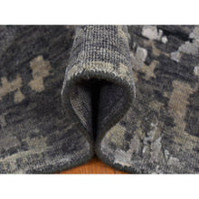Load image into Gallery viewer, 8&#39;10&quot;x11&#39;8&quot; Cloud Gray, Erased and Broken Tribal Design, Wool with Real Silk, Hi-Low Pile, Hand Knotted, Oriental Rug FWR522768