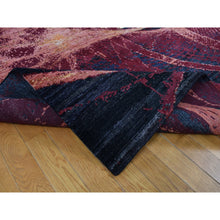 Load image into Gallery viewer, 9&#39;2&quot;x12&#39; Vermilion Red, The Flamboyant Galaxy Design, Wool and Silk, Hand Knotted, Oriental Rug FWR522774