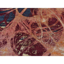 Load image into Gallery viewer, 9&#39;2&quot;x12&#39; Vermilion Red, The Flamboyant Galaxy Design, Wool and Silk, Hand Knotted, Oriental Rug FWR522774