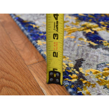 Load image into Gallery viewer, 8&#39;10&quot;x12&#39;5&quot; Laguna Yellow, Modern Design, Sari Silk with Textured Wool, Hand Knotted, Oriental Rug FWR522780