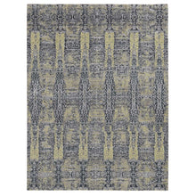 Load image into Gallery viewer, 8&#39;10&quot;x11&#39;9&quot; Butter Yellow, Wool and Silk, Transitional Design, Hand Knotted, Oriental Rug FWR522792