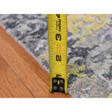 Load image into Gallery viewer, 8&#39;10&quot;x11&#39;9&quot; Butter Yellow, Wool and Silk, Transitional Design, Hand Knotted, Oriental Rug FWR522792