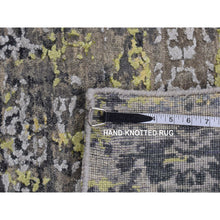 Load image into Gallery viewer, 8&#39;10&quot;x11&#39;9&quot; Butter Yellow, Wool and Silk, Transitional Design, Hand Knotted, Oriental Rug FWR522792
