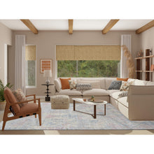 Load image into Gallery viewer, 9&#39;x11&#39;10&quot; Light Goldenrod Yellow, Pastel Colors, Trellis Design, Textured Wool and Pure Silk Genuine, Hand Knotted, Oriental Rug FWR522798