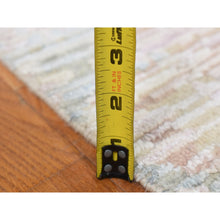 Load image into Gallery viewer, 9&#39;x11&#39;10&quot; Light Goldenrod Yellow, Pastel Colors, Trellis Design, Textured Wool and Pure Silk Genuine, Hand Knotted, Oriental Rug FWR522798